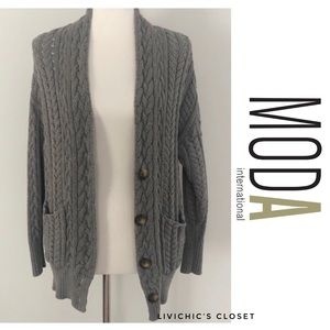 MODA INTERNATIONAL Grey Sweater/Cardigan